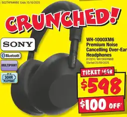 JB Hi-Fi Premium Noise Cancelling Over-Ear Headphones offer