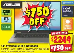 JB Hi-Fi 14" Vivobook 2-In-1 Notebook offer