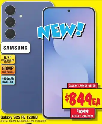 JB Hi-Fi Galaxy S25 FE offer