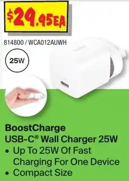 JB Hi-Fi BoostCharge USB-C Wall Charger offer