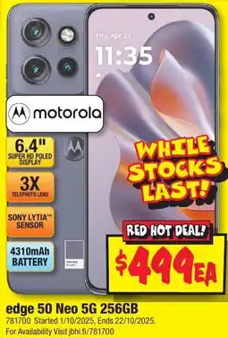 JB Hi-Fi edge 50 Neo 5G offer