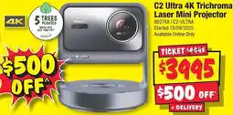 JB Hi-Fi C2 Ultra 4K Trichroma Laser Mini Projector offer