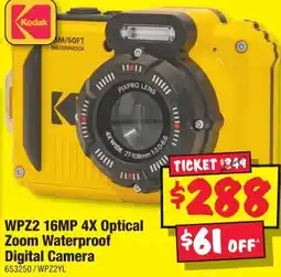JB Hi-Fi Kodak WPZ2 16MP 4X Optical Zoom Waterproof Digital Camera offer