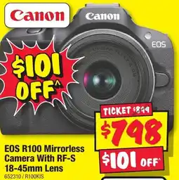 JB Hi-Fi Canon EOS R100 Mirrorless Camera offer