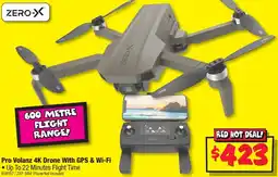 JB Hi-Fi ZERO-X Pro Volanz 4K Drone With GPS & Wi-Fi offer