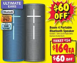 JB Hi-Fi Boom 4 Portable Bluetooth Speaker offer