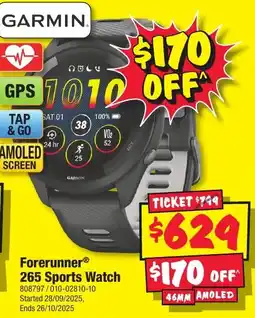 JB Hi-Fi GARMIN ForerunnerⓇ 265 Sports Watch offer