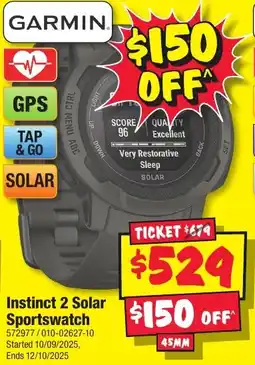 JB Hi-Fi GARMIN Instinct 2 Solar Sportswatch offer