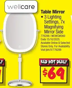 JB Hi-Fi wellcare Table Mirror offer