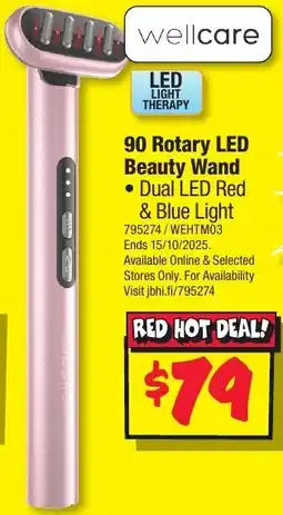 JB Hi-Fi wellcare 90 Rotary LED Beauty Wand offer