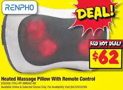 JB Hi-Fi Heated Massage Pillow With Remote Control offer