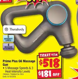 JB Hi-Fi Prime Plus G6 Massage Gun offer