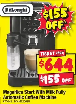 JB Hi-Fi Magnifica Start With Milk Fully Automatic Coffee Machine offer
