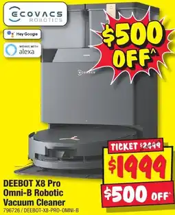 JB Hi-Fi DEEBOT X8 Pro Omni-B Robotic Vacuum Cleaner offer
