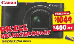 JB Hi-Fi PowerShot V1 Vlog Camera offer