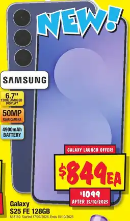 JB Hi-Fi SAMSUNG Galaxy S25 FE offer