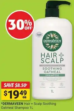 Cincotta Chemist DERMAVEEN Hair + Scalp Soothing Oatmeal Shampoo offer