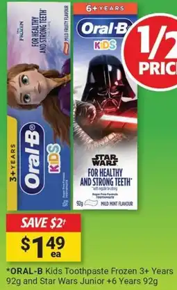 Cincotta Chemist ORAL-B Kids Toothpaste Frozen offer
