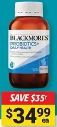 Cincotta Chemist Blackmores probiotics+ daily health offer