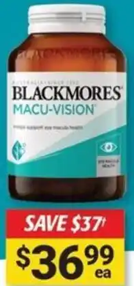 Cincotta Chemist Blackmores Macu-vision offer