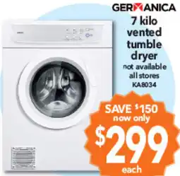 Cheap as Chips Germanica vented tumble dryer offer