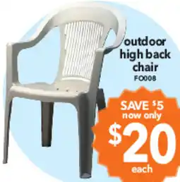 Cheap as Chips outdoor high back chair offer