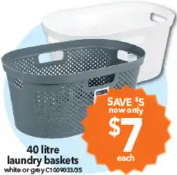 Cheap as Chips Laundry baskets offer