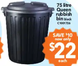 Cheap as Chips Queen rubbish bin offer
