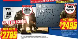 The Good Guys TCL 85" C7K Premium QD-Mini LED Google TV 2025 offer