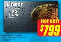 The Good Guys 75" UHD Tizen Smart TV 2025 offer