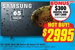 The Good Guys SAMSUNG 65" OLED 4K Vision Al Smart TV 2025 offer