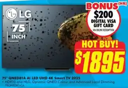 The Good Guys LG 75" AI LED UHD 4K Smart TV 2025 offer
