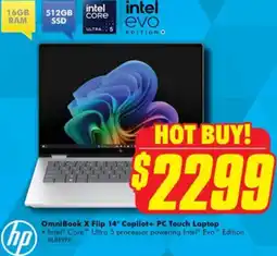 The Good Guys hp OmniBook X Flip 14" Copilot+ PC Touch Laptop offer