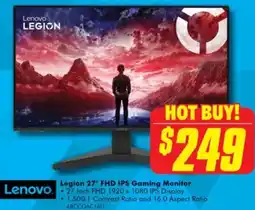 The Good Guys Lenovo Legion 27" FHD IPS Gaming Monitor offer