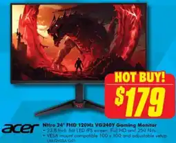The Good Guys acer Nitro 24" FHD Gaming Monitor offer