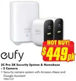 The Good Guys cufy 2C Pro 2K Security System & Homebase - 2 Camera offer