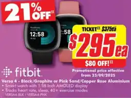 The Good Guys fitbit Versa 4 offer