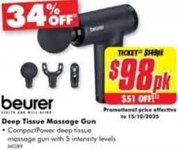 The Good Guys beurer Deep Tissue Massage Gun offer
