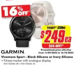 The Good Guys GARMIN Vivomove Sport offer