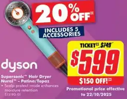 The Good Guys dyson Supersonic Hair Dryer Nural offer
