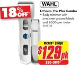The Good Guys WAHL Lithium Pro Plus Combo offer