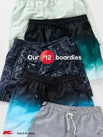 Kmart Regular print boardshorts offer