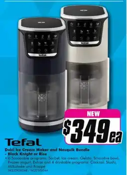 The Good Guys Tefal dolci ice cream maker and nesquik bundle - black knight or rise offer