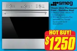 The Good Guys smeg Classic Thermoseal Oven - Stainless Steel Electric Oven 60cm 79 offer