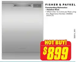 The Good Guys Fisher & paykel freestanding dishwasher offer