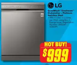 The Good Guys Lg quadwash truesteam™ dishwasher - platinum stainless steel offer