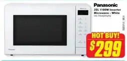 The Good Guys Panasonic 1100W Inverter Microwave - White offer