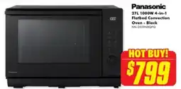 The Good Guys Panasonic 1000w 4-in-1 flatbed convection oven - black offer