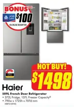 The Good Guys Haier French Door Refrigerator offer