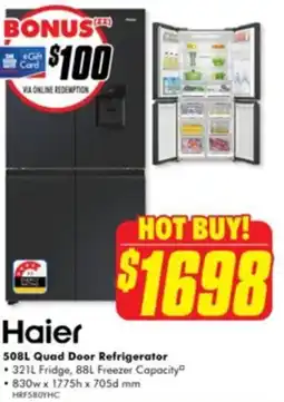 The Good Guys Haier quad door refrigerator offer